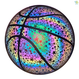 Baloncesto reflectante resistente al desgaste fresco brillante luminoso colorido baloncesto para adultos