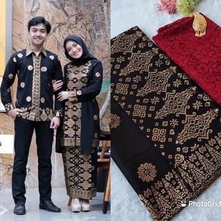 Tela Kebaya Batik tela Coupe conjunto en relieve Primis algodón fresco negro dulce Prada dama de honor Cukin Kamen