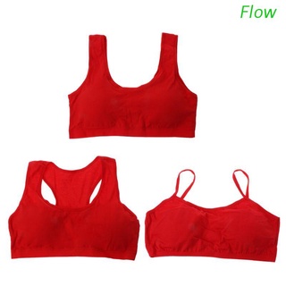 Brasieres de flores de algodón rojo jovenes ropa Interior Para deportes inalámbricos pequeños entrenamiento pubertad Bras ropa 3 Estilos