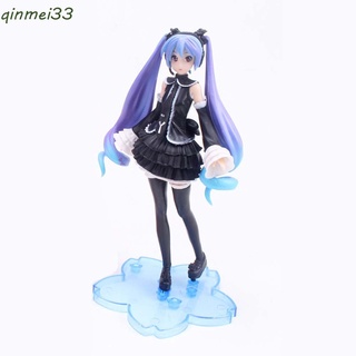 Qinmei muñeca figura de acción miniaturas Anime figura Hatsune Miku Miku colección modelo 17cm ropa negra Sakura PVC figura juguetes