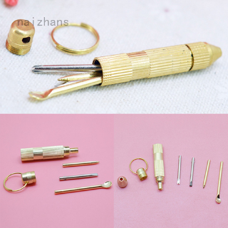 naizhans accesorios de fumar multifunción de metal dorado cuchara uso para sniffer snorter.powder cuchara 4 unids/set