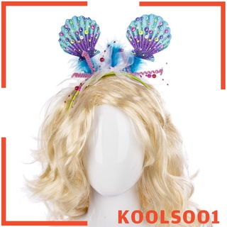 [koolsoo1] diadema larga de concha de mar para mujeres niñas adultos para halloween disfraz accs
