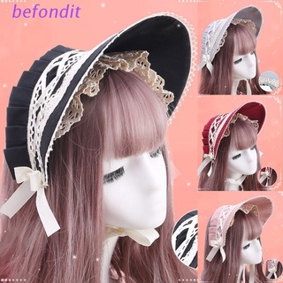 BEF Retro Lovely Lace Bow Hair Headdress Lolita Hairband Headdress Girls Props Hat