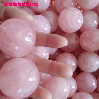(◆) 1 Pza Bola De Gema De Cuarzo Rosa Natural De Cristal Curativo Esfera De Adivinación 20 Mm