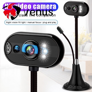 cámara web usb hd con micrófono visión nocturna para computadora de escritorio pc portátil hogar o