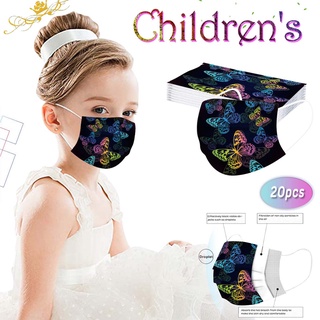 Children's Mask Disposable High Quality Mask Industrial 3Ply Earhook 20PC(drty345467.mx)