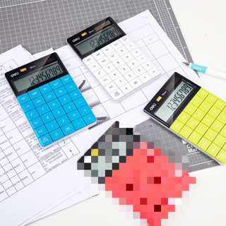 12 dígitos colorido escritorio calculadora calculadora Deli