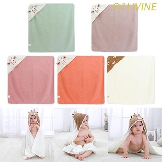O1LI Cute Baby Towel Cotton Kids Bath Towel Baby Blankets Newborn Blanket Towels Hooded Baby Blanket Muslin Swaddle Washcloth