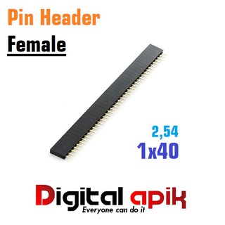 Pin de cabeza hembra 1x40 estándar 2,54 mm de una sola fila 40 pines tira negra