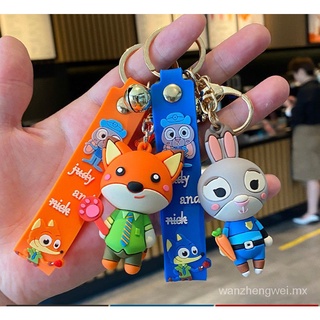 YYFS👗Zootopia pareja Botón de dibujos animados Fox nicks adornos de mochila personalizada de la escuela kawaii Hopps lindo automóvil adorno colgante