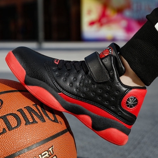 Shock-Absorbing Men's Sport Ball Youth Breathable New Wear-Resistant High-Top Shoes Non-Slip Boots Basketball Shoes Primary and Secondary School Students Combat Boots