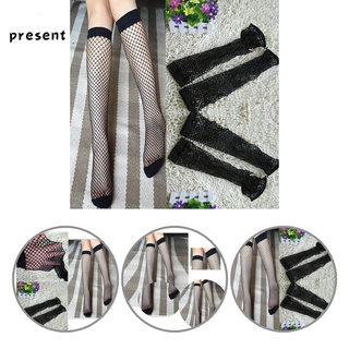 <WholeSale>Black Knee High Socks Solid Color Hollow Fishnet Stockings Skinny for Party