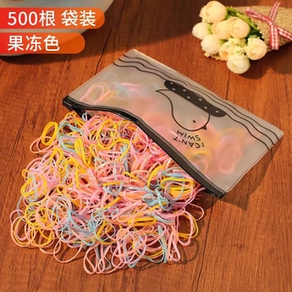 500/1000 Pcs Disposable Rubber Bands Colorful Small Elastic Hair Band Ponytail Set Hair Tie Set for women (7)