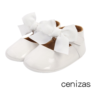 Cz-zapatos para bebé niña De bautizo/zapatos De Princesa De suela suave Mary Jane con lazo De cinta linda antideslizante