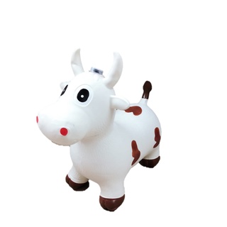 Montable animalito vaca brinca inflable de hule para niños (2)