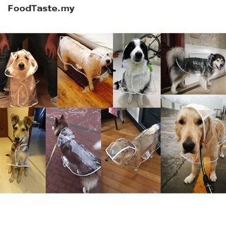 [foodtaste] Chubasquero para perro grande mediano impermeable Chamarra de ropa cachorro Casual [MY]