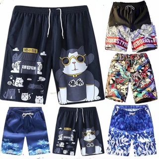 Summer men's beach pants beach casual shorts thin loose large size five pants tide quick-drying shorts swimming trunkshaibiaodede.mx