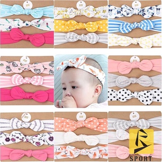 3pcs oreja de conejo bebé diadema para niñas bebé lazo turbante diadema accesorios para el cabello recién nacido niñas diadema
