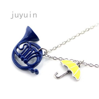 New How I Met Your Mother Yellow Umbrella/Blue French Horn collar colgante