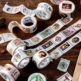 RE Vintage Stamp Coffee Plants Washi Paper Tape DIY Scrapbooking Diary Journal Decoration Tape Masking Tape (4)