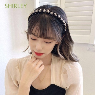 SHIRLEY Adorable Tocado coreano Elegante Cinturón de pelo femenino Cabestrillo de perla Geometría Chica Aleación Dulce Simple Saluda Aro floral