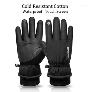 Qq* guantes de invierno impermeables Thinsulate Warm Touchscreen guantes para hombres y mujeres guantes de ciclismo para equitación esquí