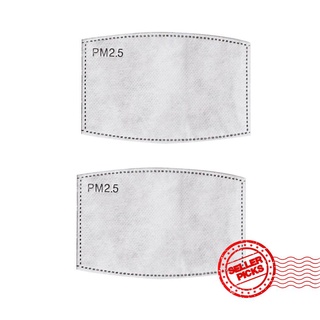 10Pcs Adult / Kids Pm2.5 Mask Filter 5-layers Filters Anti-dust Mouth Mask Fog With Insert P0S3