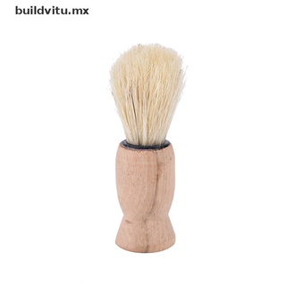 【buildvitu】 1x pro wood handle badger hair beard shaving brush for men mustache barber tool [MX]