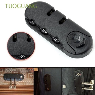 TUOGUANG 3 Digit Combination Padlock Anti-theft Luggage Suitcase Lock Locks Bag Accessories Fixed Lock Black Security Lock Pull Chain Code Lock/Multicolor