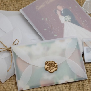 thickpack regalo embalaje sobres de papel de boda semitransparente ácido sulfúrico sobres de papel postal blanco estacionario invitación para carta vintage para bricolaje (8)