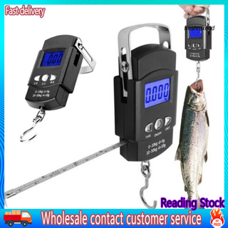 FM_Portable LCD Digital Electronic Fishing Travel Luggage Hanging Weighing Scale