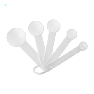 Liz 5 pzs/juego De cuchara medidora De Plástico blanca Para mesa De té/utensilio De cocina