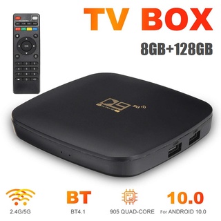 d9 tv box 5g wifi rojo 4k dual band player android 10.1 8gb+128gb smart tv box 1000 canal tv express