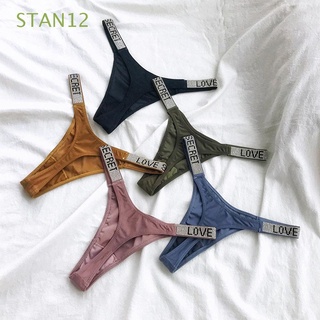 STAN12 Underwear Sexy T-Back Women G-string Rhinestone Thong Sexy Lingeries Triangle Briefs Ladies Fitness Women Panties/Multicolor