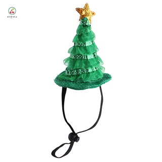 Christmas Pet Hat Collar Set Dress Up Cap Pet Fun Headdress Cosplay Accessories For Cat Dog (2)