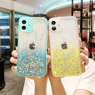 Samsung Galaxy A03s A21S A50 A30S A50S Glitter Shine Silicone Clear Bling Sequins Case