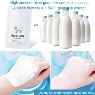 Máscaras de leche de cabra, piel suave, eliminar el manto, hidratar, ceramida portátil máscaras de frotis (1)