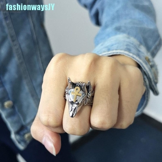 [fashionwaysjy] anillo punk de acero inoxidable para hombre, antiguo egipcio, mito anubis, anillos [fwjy]