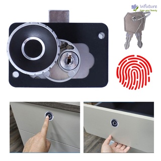 Cerradura inteligente 2 en 1 de huellas dactilares con llave de aleación de Zinc gabinete cerradura de cajón USB recargable Sec inteligente biométrico cerradura electrónica futuro (1)