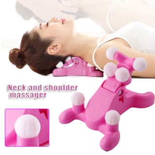 almohada cervical cuello cabeza alivio del dolor espalda masaje tracción dispositivo soporte relax masajeador