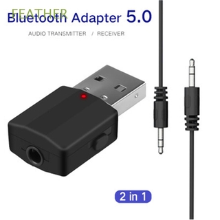 pluma mini transmisor usb 3.5 mm estéreo música audio receptor 2 en 1 bluetooth 5.0 adaptador portátil de un clic modo de conmutación inalámbrico dongle altavoz auriculares dispositivos digitales
