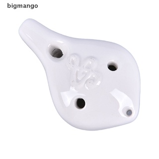 [bigmango] Mini instrumento de flauta profesional de cerámica Ocarina Alto C de 6 agujeros coleccionable (3)