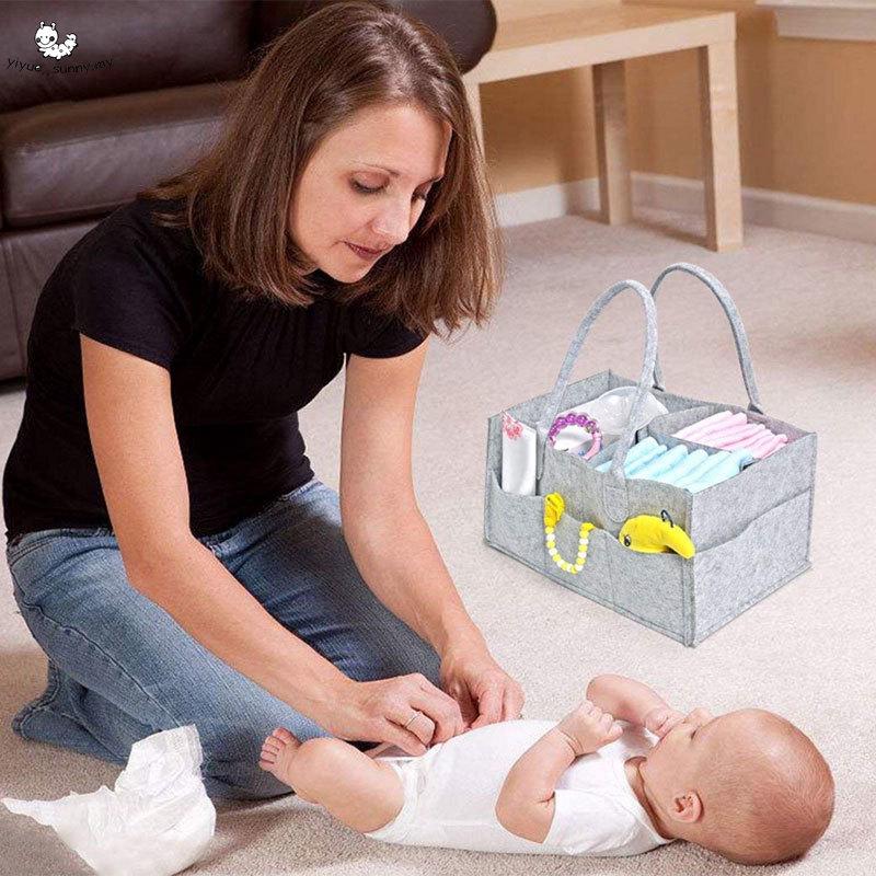Bebé pañales Caddy vivero toallitas bolsa de almacenamiento portátil cesta pañal organizador