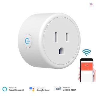 WIFI Smart Power Socket US Plug 10A 2200W MAX Tuya APP Remote Control Support Alexa Google Home Assistant IFTTT Voice Control Smart Home Intelligent Power Monitor Timing 110-240V