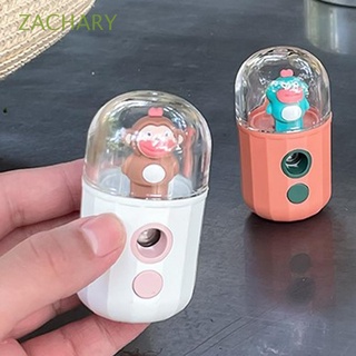 ZACHARY mujeres hidratante niebla portátil USB carga nebulizador Nano niebla pulverizador Mini Anti-envejecimiento de dibujos animados PVC herramientas de belleza de mano Nano aparato de pulverización/Multicolor (1)