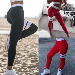 【XIROATOP】Las mujeres de la moda de Fitness deportes correr mujer pantalones de Yoga de cintura alta elástica polainas