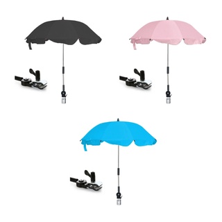 Omg* cochecito de bebé paraguas UV protección contra lluvia paraguas 360 grados ajustable parasol visera cubierta para carro triciclo silla de ruedas