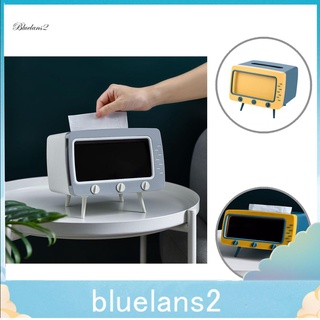 blue2 4 colores caja de pañuelos en forma de tv smartphone titular con soporte para teléfono para el hogar