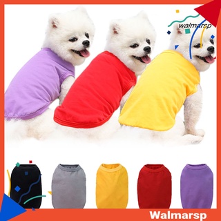 [WMP] disfraz de perro de Color sólido cuello redondo algodón de dos patas chaleco de cachorro camisa para verano