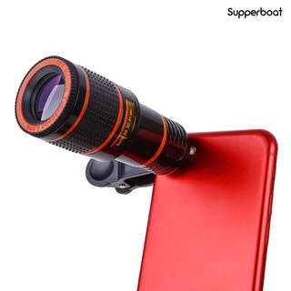 supperBoat Universal 12X Zoom HD telescopio teleobjetivo teléfono móvil lente de cámara con Clip